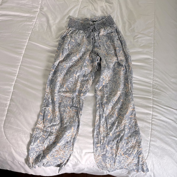 Blue and Orange Floral Palooza Pants - Picture 2 of 6